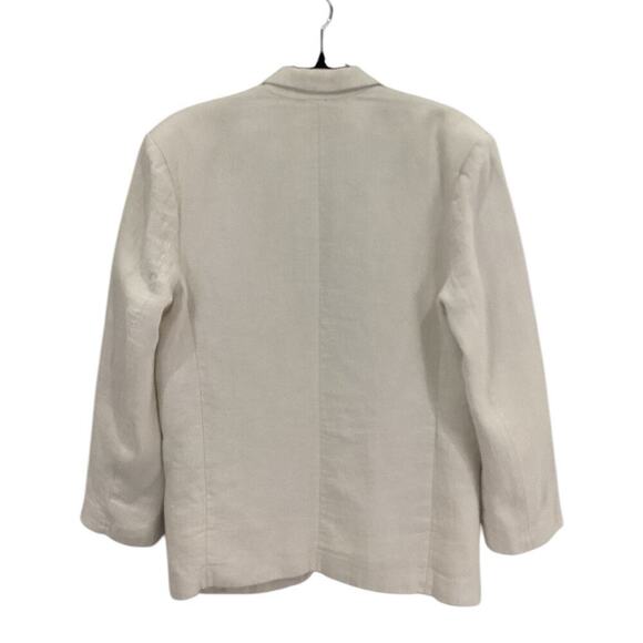 Anine Bing Quinn Blazer 100% Linen In Eggshell Size Small Oversized - Picture 8 of 15